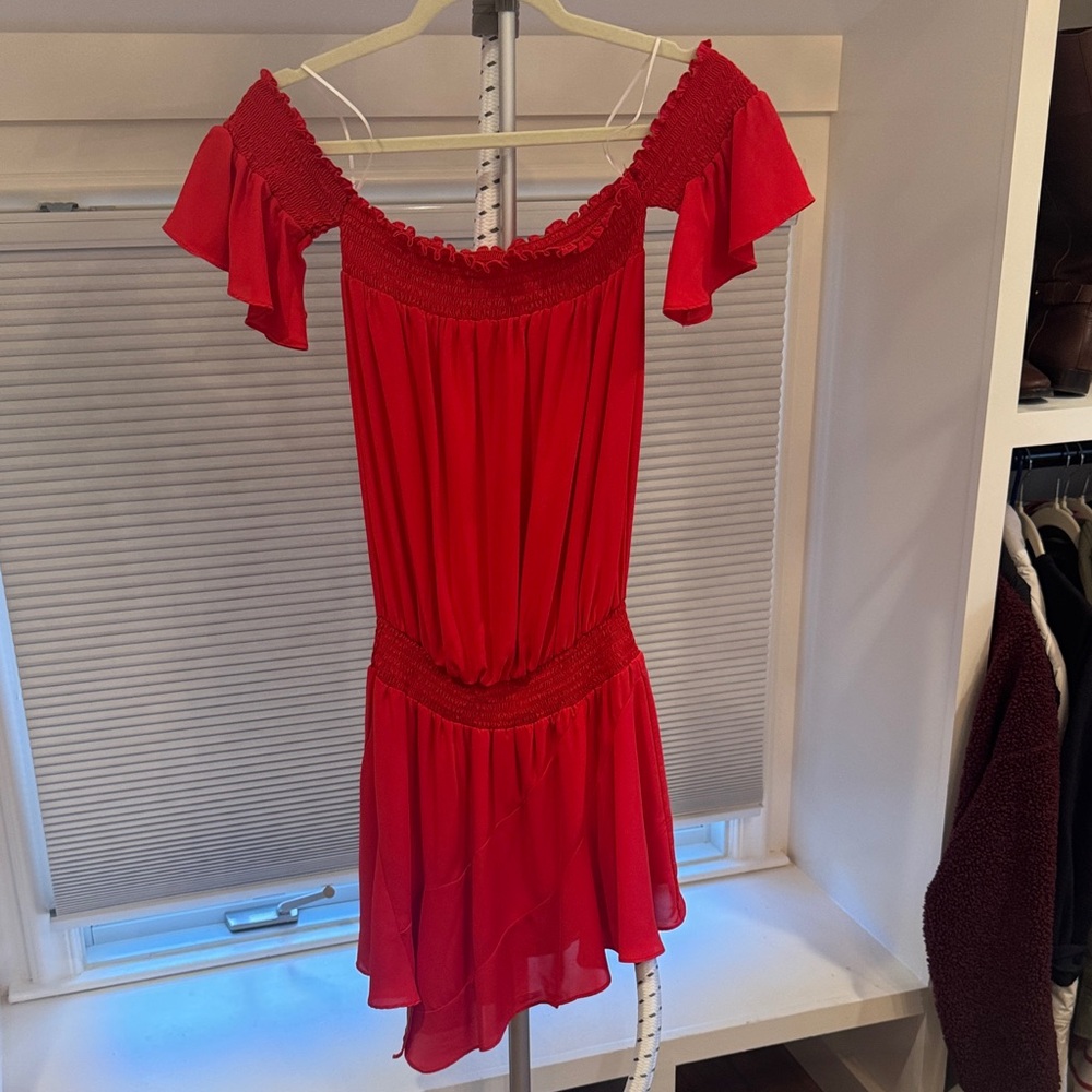 Red Off-Shoulder Dress